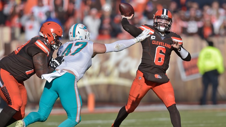 Baker Mayfield Dolphins Browns Football