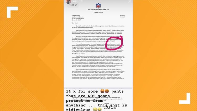 Odell Beckham Jr. fine letter